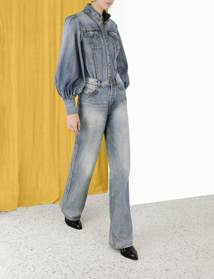 LUMINOSITY WIDE STRAIGHT JEAN - Briny Blue