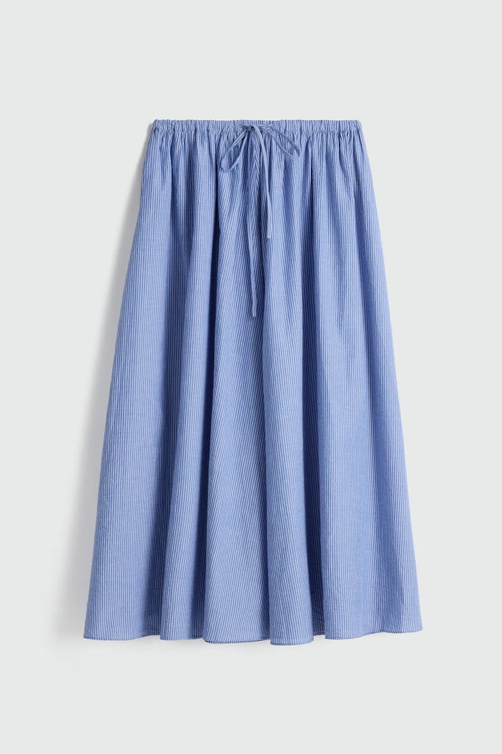 Hanne Tie Maxi Skirt - Blue Multi