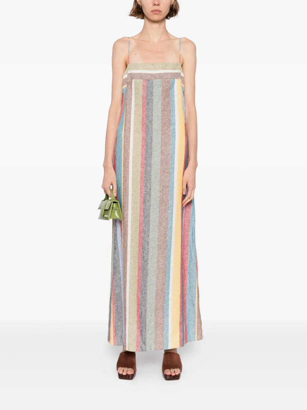 Laura Linen Dress - Pink Multi