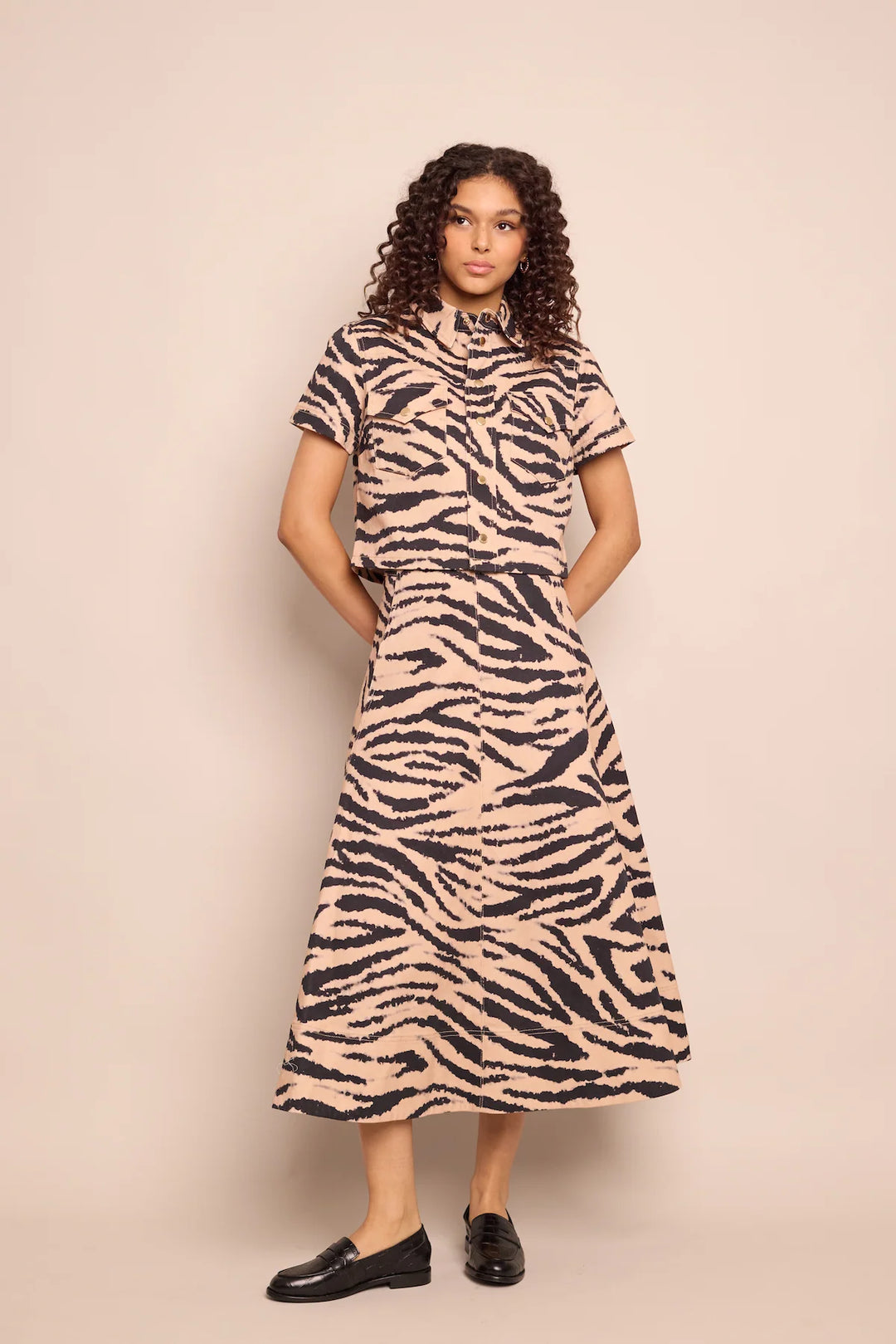 AISHA SKIRT - Zebra Blush