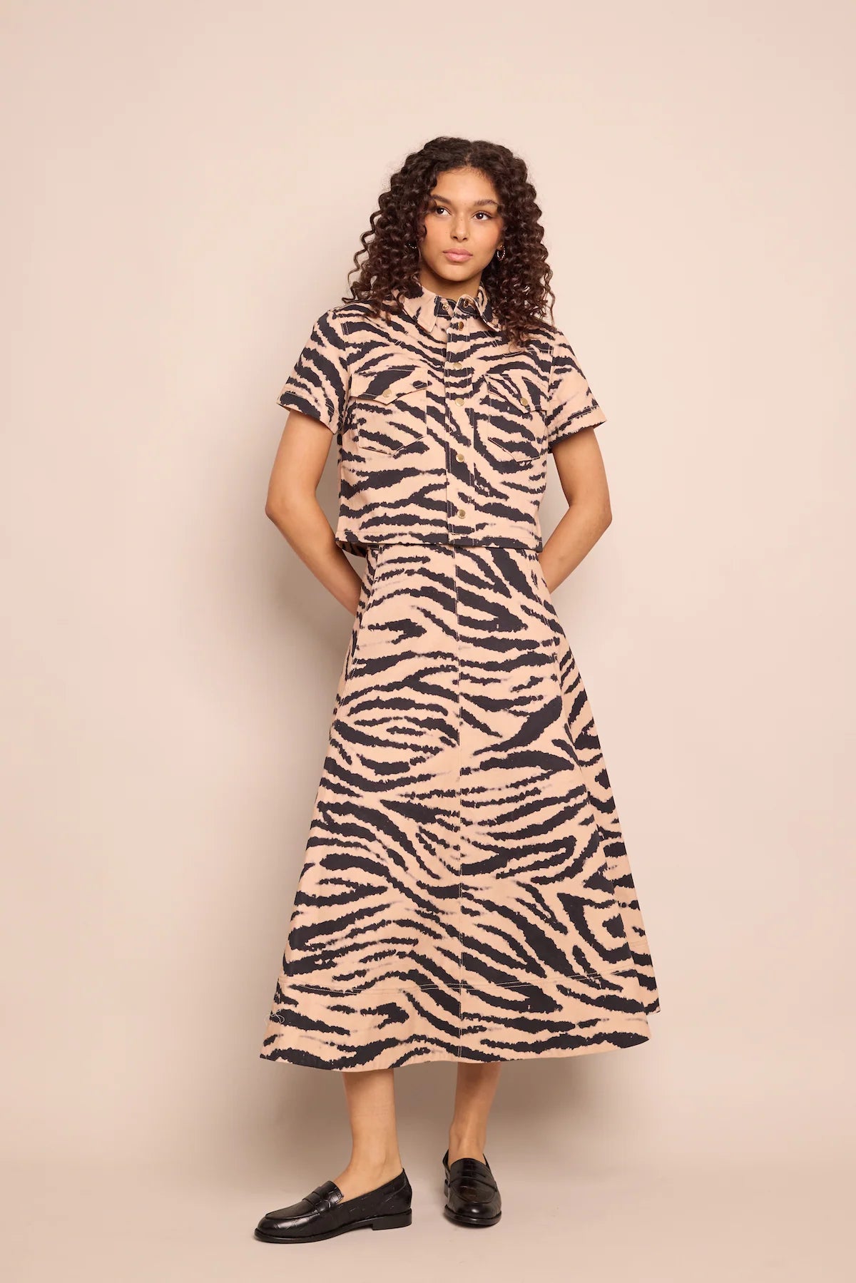 AISHA SKIRT - Zebra Blush