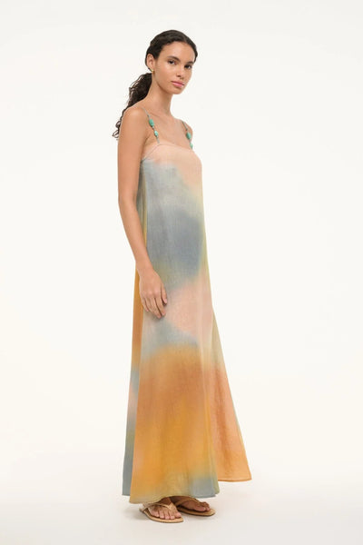 LAURA LINEN DRESS - Pastel Clouds