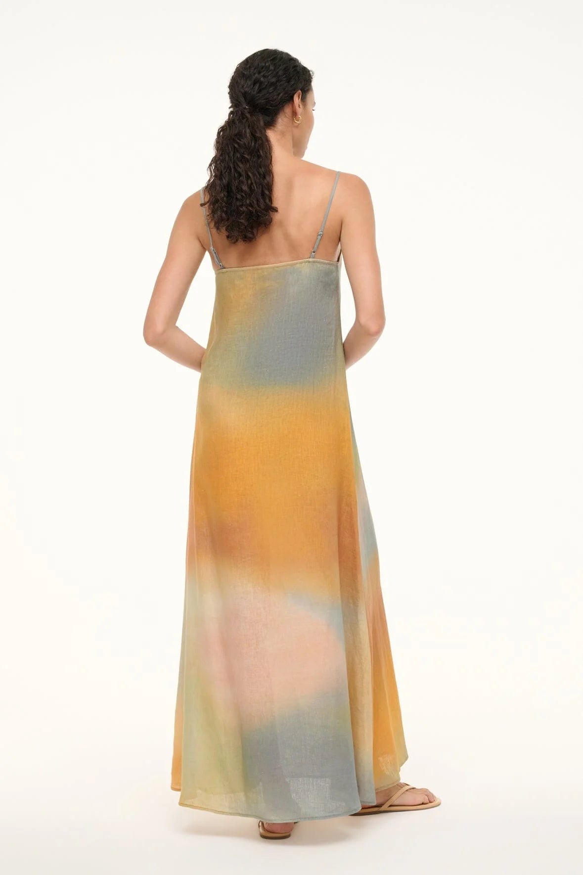LAURA LINEN DRESS - Pastel Clouds