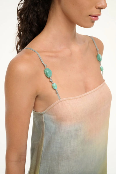 LAURA LINEN DRESS - Pastel Clouds