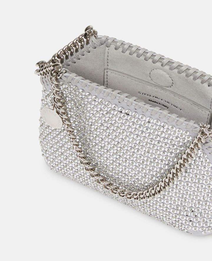 Falabella Crystal Mesh Mini Tote Bag - Silver