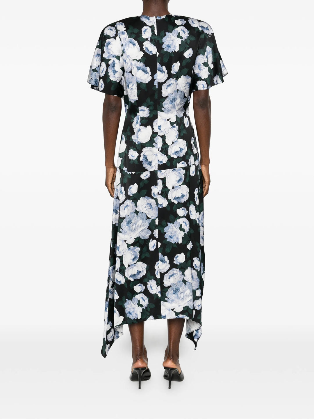Envers V-neck floral midi dress - Black Multi