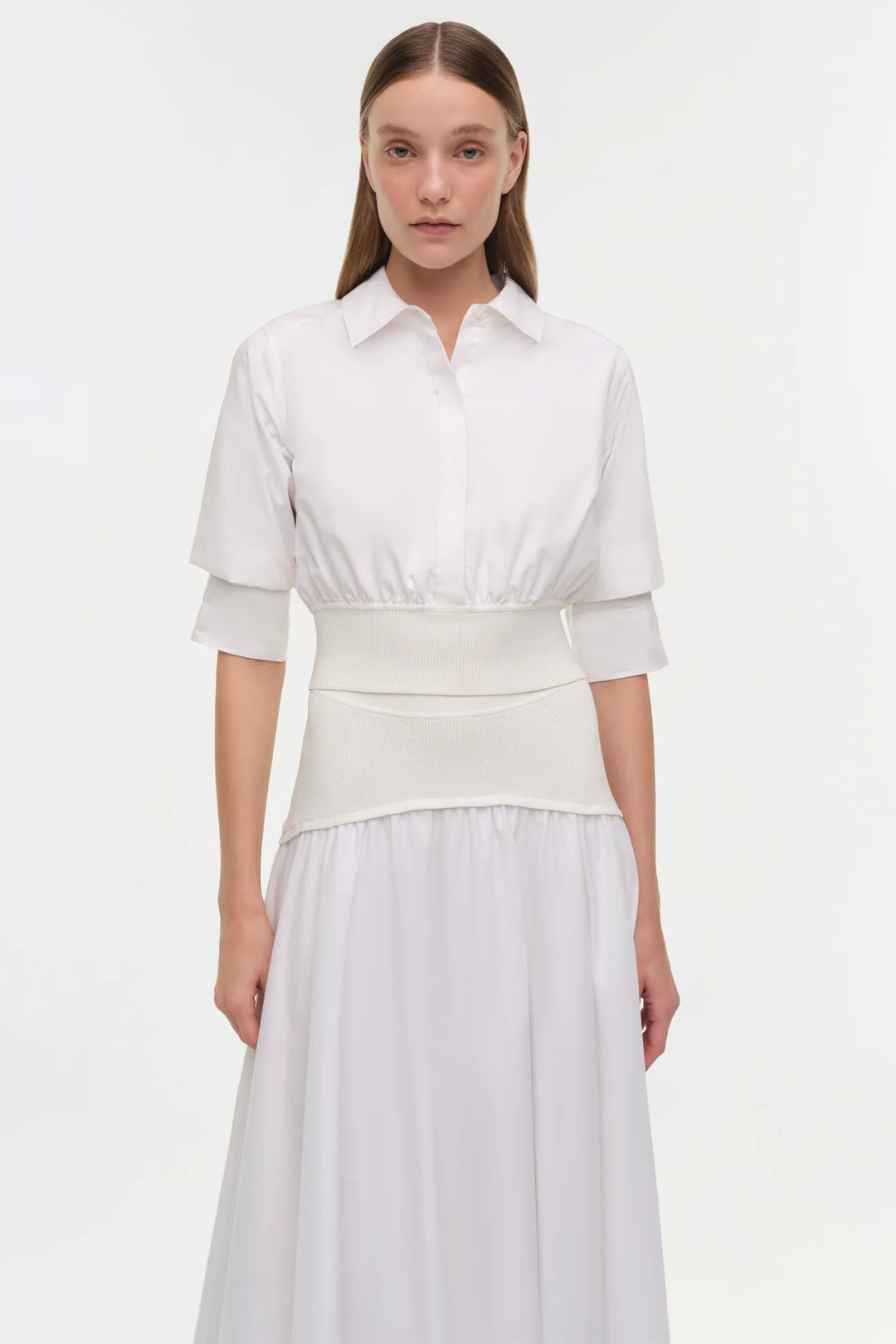 Stiles Knit Cotton Shirt - White