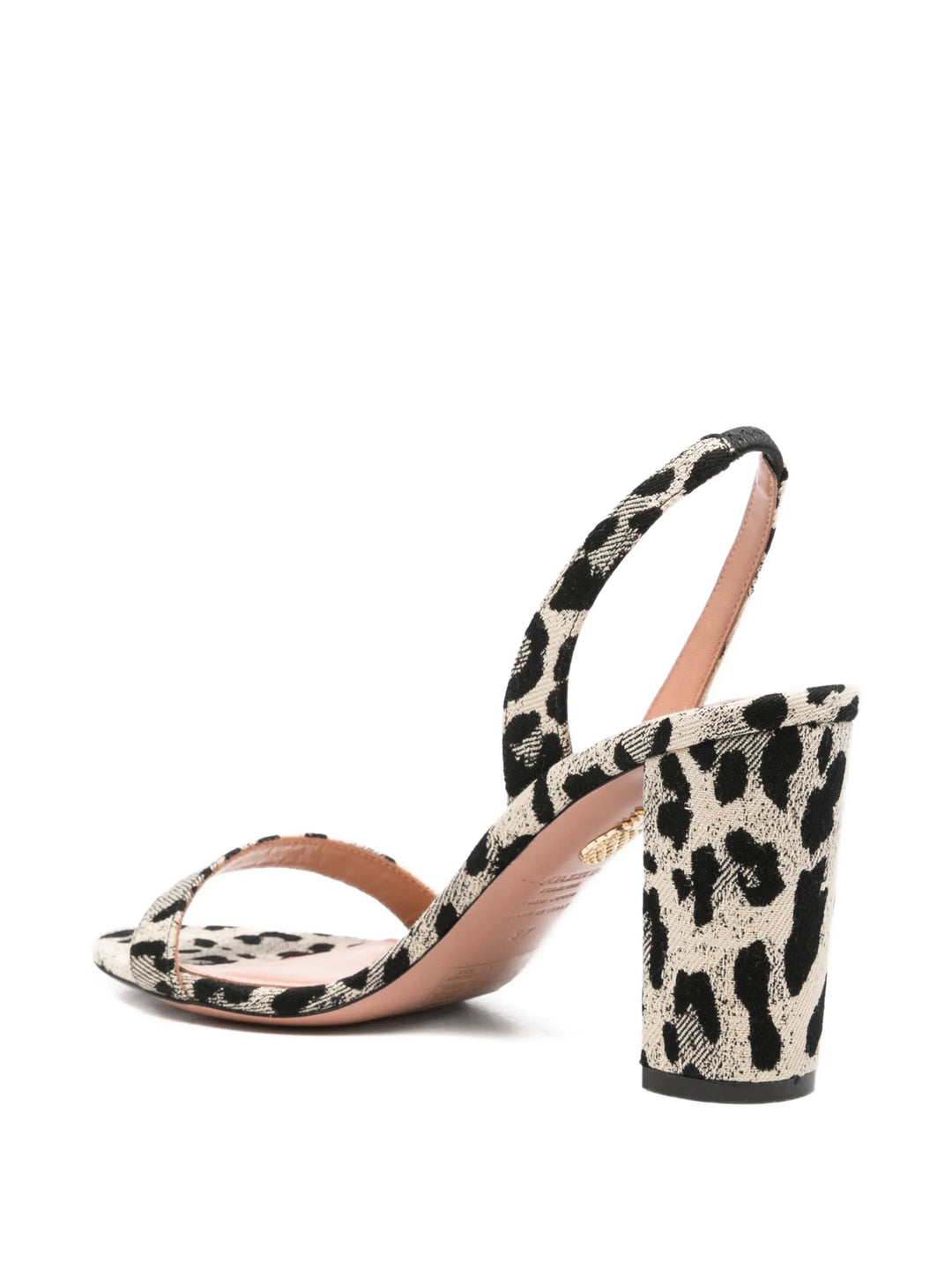 So Nude Black Sandal - Animal Print