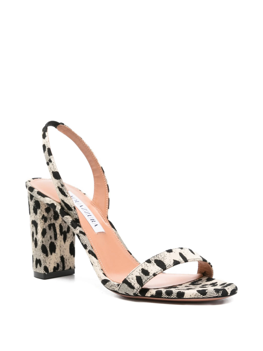 So Nude Black Sandal - Animal Print