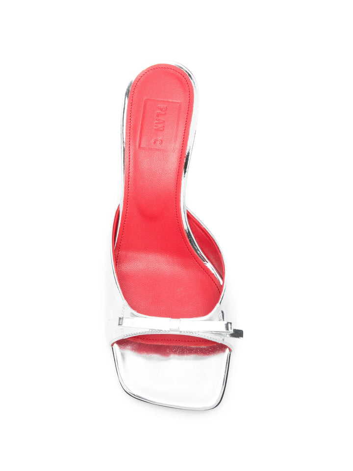 Plan C Bow-Detail Leather Sandals