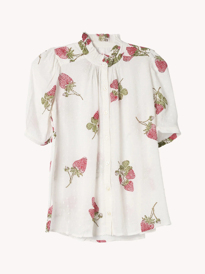 Winnie Strawberry dot shirt- Off White