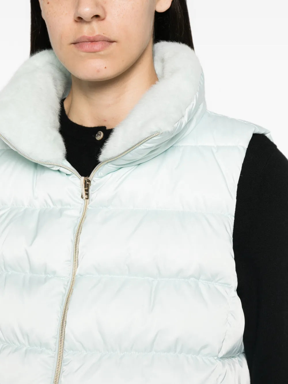Herno Faux-Fur Collar Puffer Vest