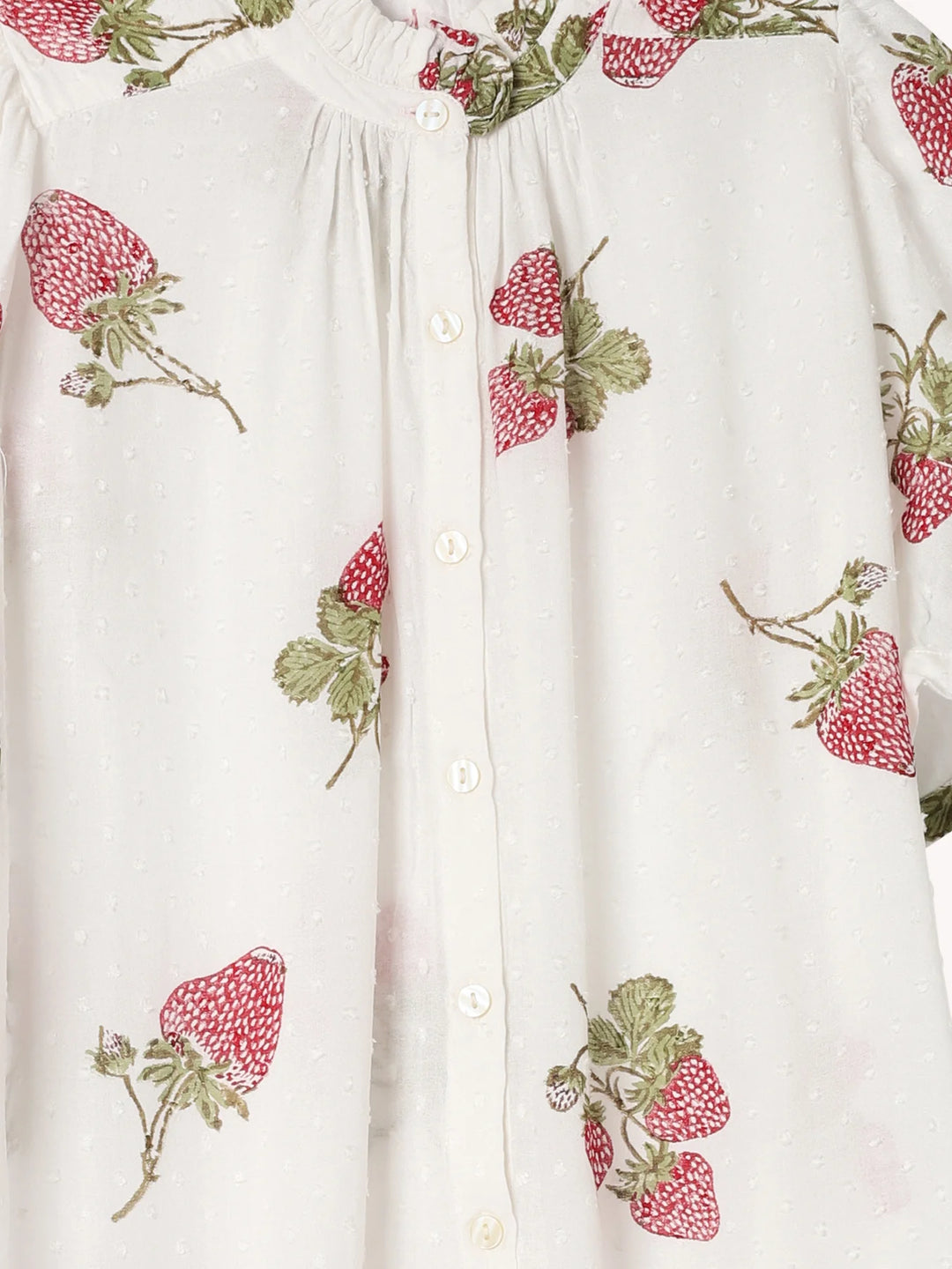 Winnie Strawberry dot shirt- Off White