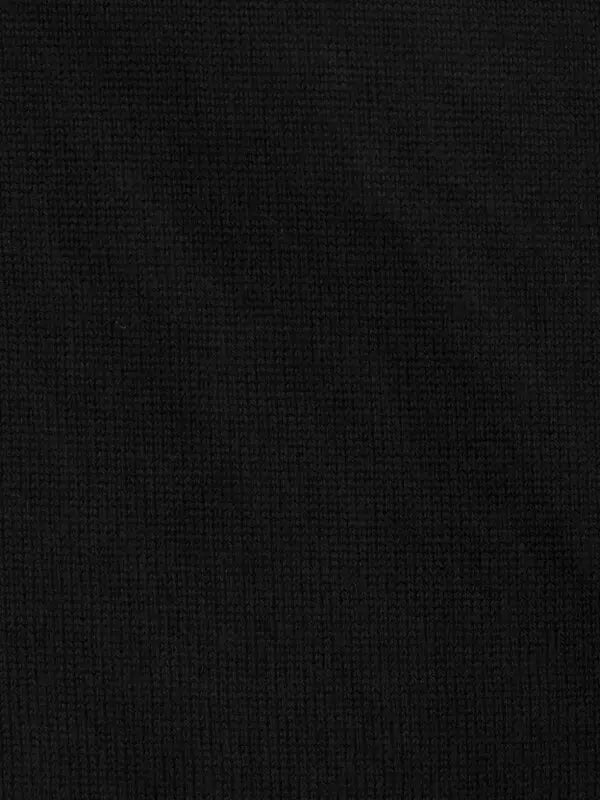 Half-Sleeve Turtleneck Sweater - Black