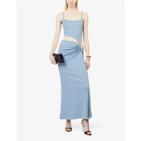 Separation tank cut-out midi dress - Light Blue