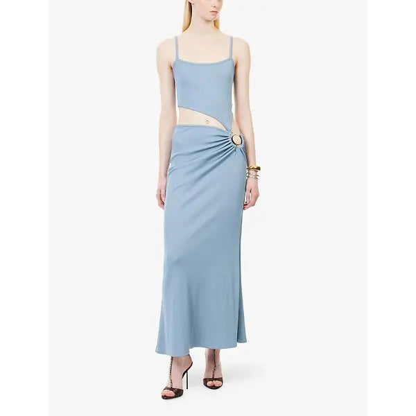 Separation tank cut-out midi dress - Light Blue