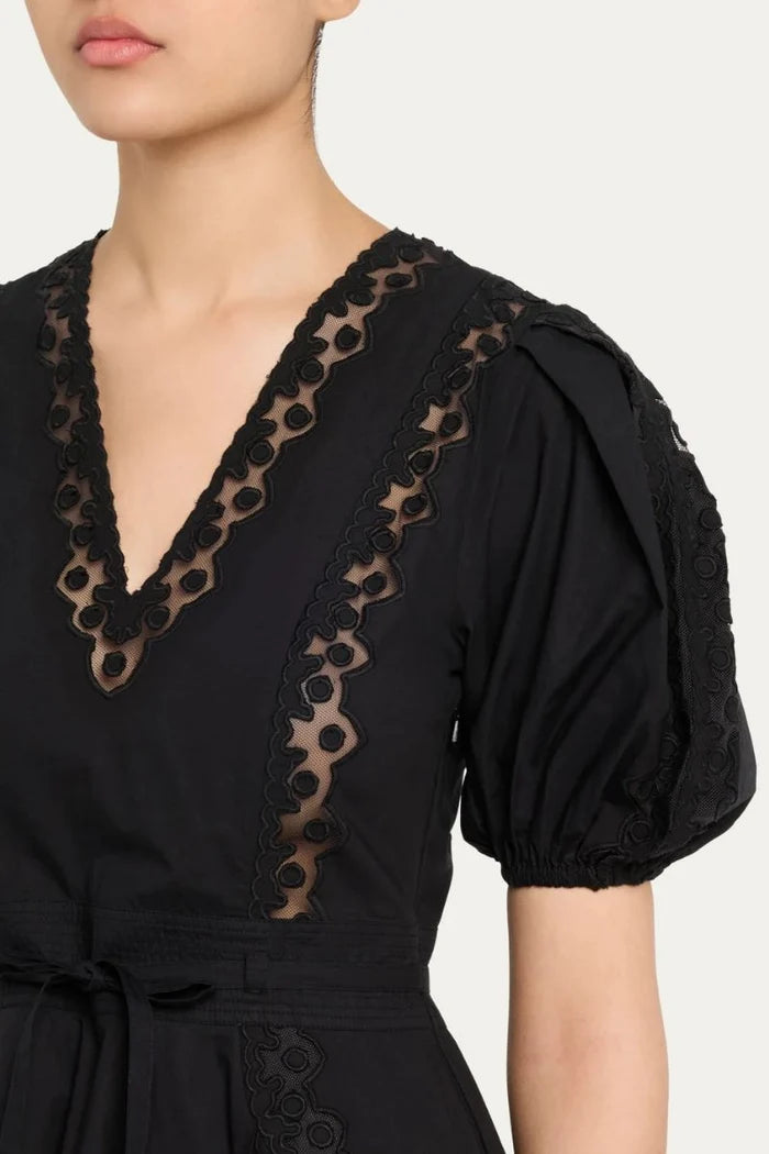 Camila Short Sleeve Mini Dress - Black