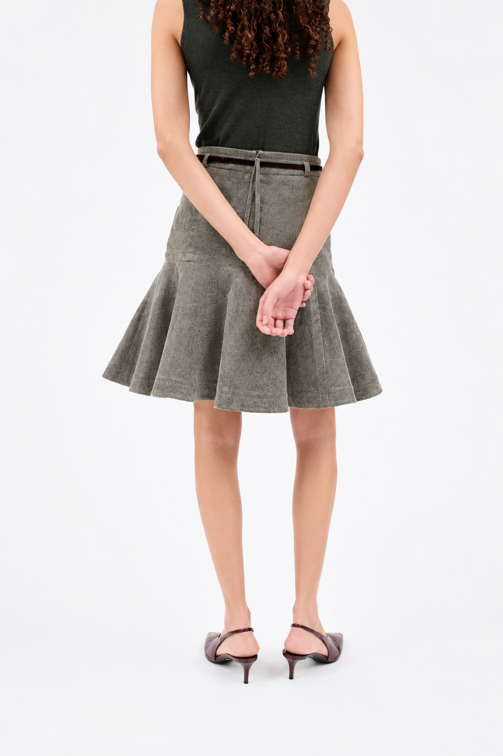 Flared Skirt - Grey