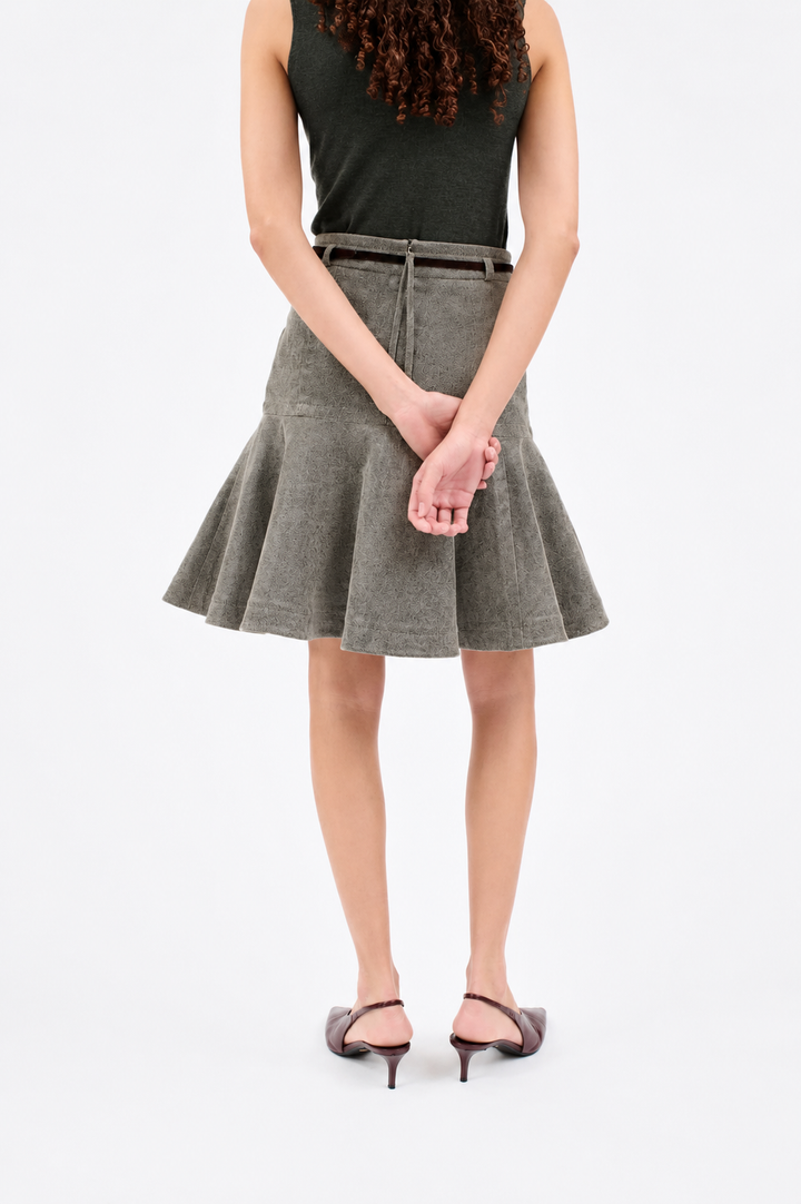 Flared Skirt - Grey
