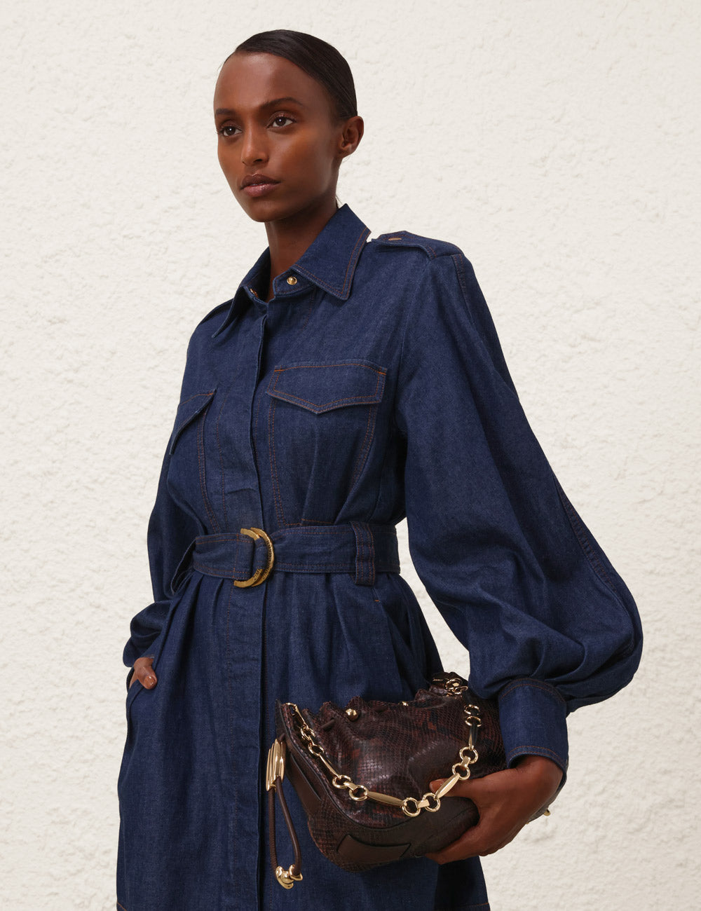 Halcyon Clutch - Brown Multi Snake