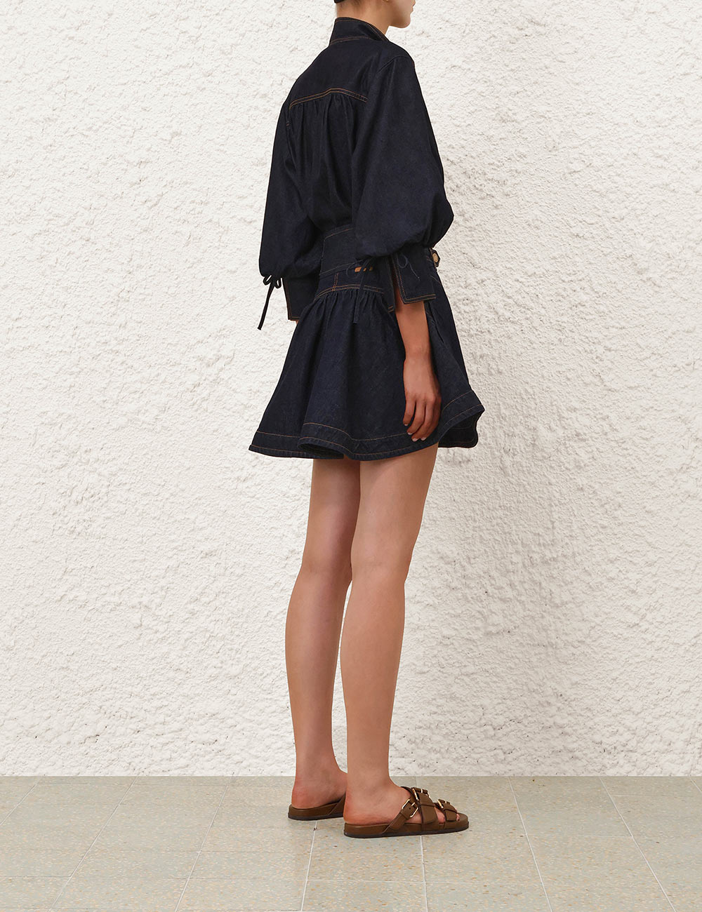 Denim Billow Shirt - Night Sky