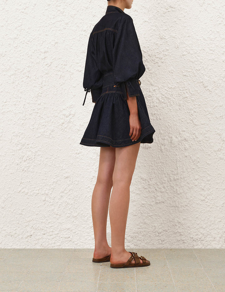 Denim Billow Shirt - Night Sky