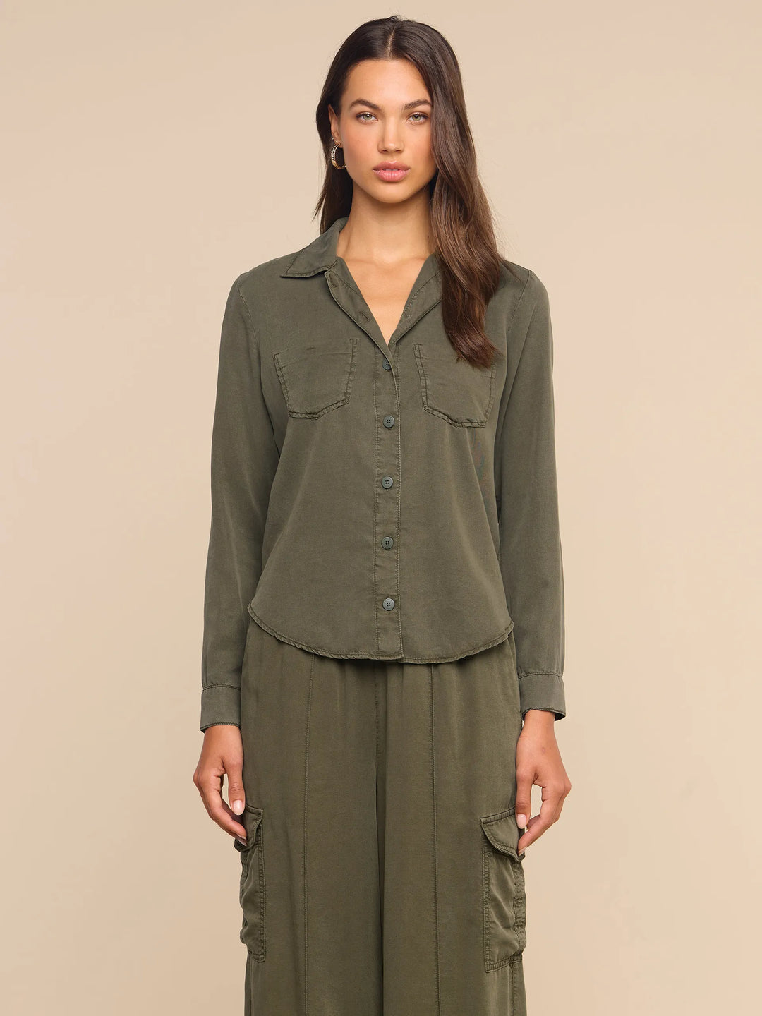 Isla Denim Shirt - Green