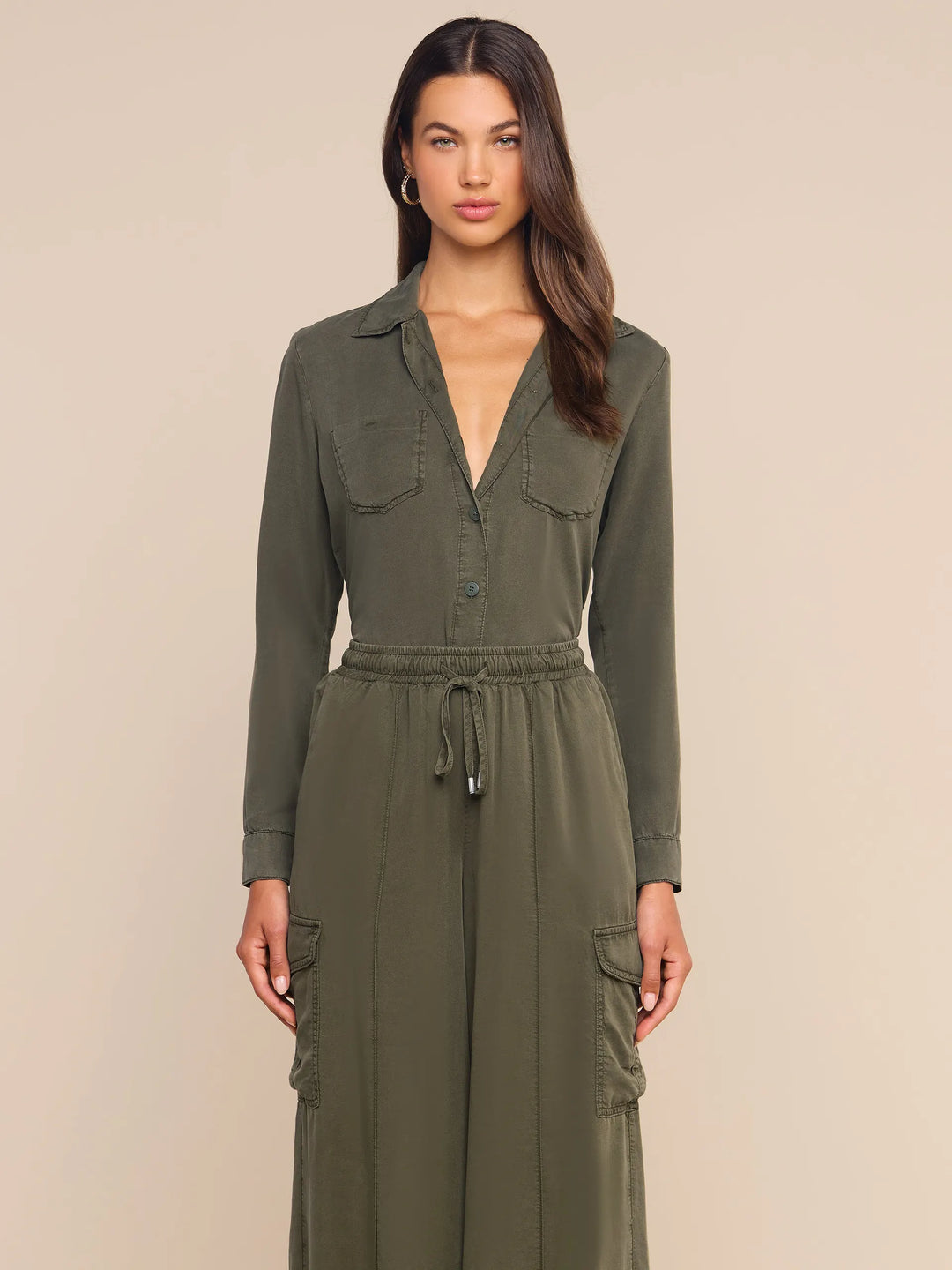 Isla Denim Shirt - Green