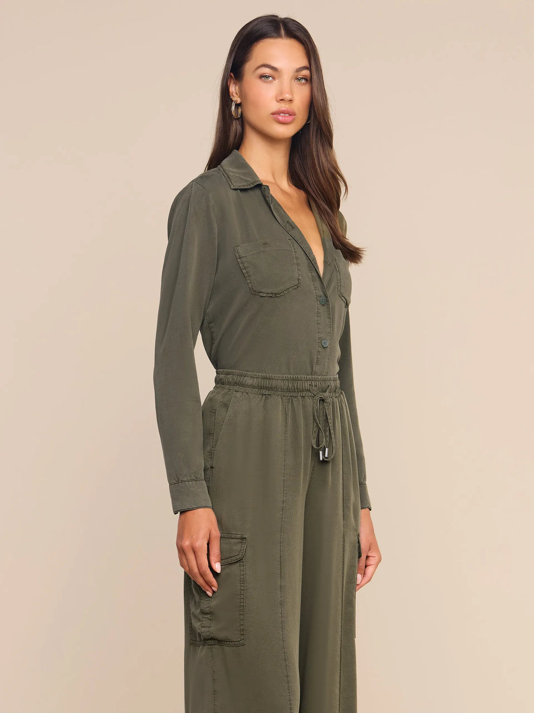 Isla Denim Shirt - Green