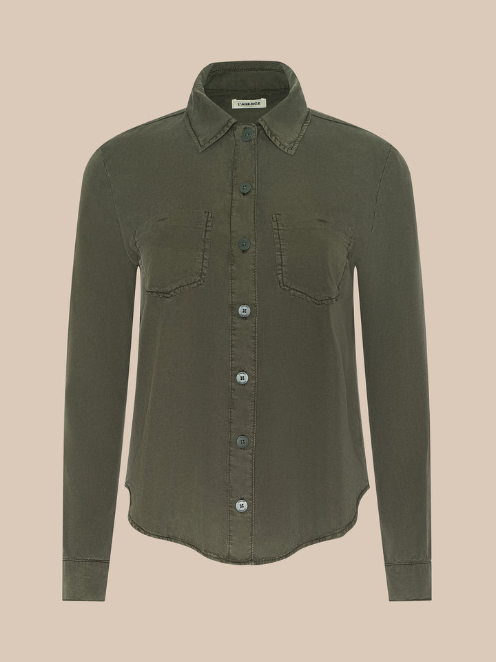 Isla Denim Shirt - Green