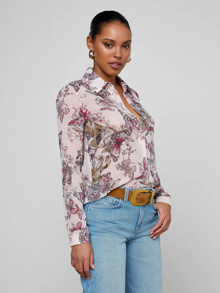 Laurent Blouse- Rose