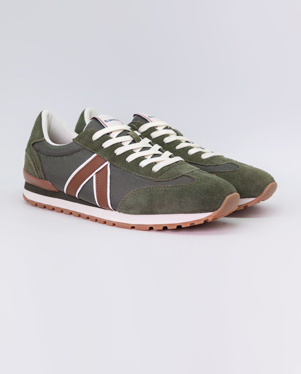 Nylon Running Sneaker - Khaki
