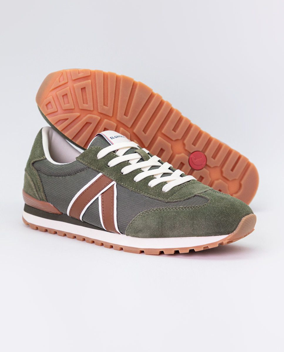 Nylon Running Sneaker - Khaki