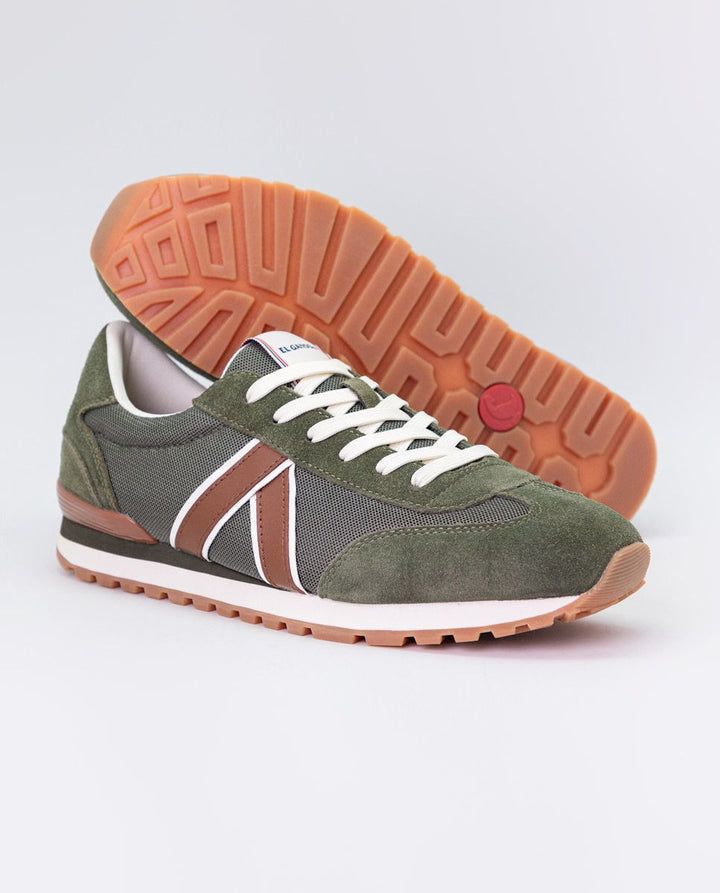 Nylon Running Sneaker - Khaki