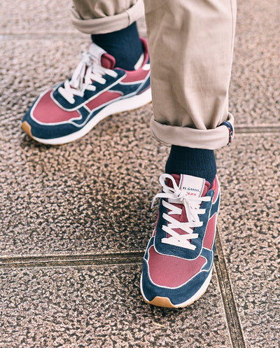Track Mix Sneaker - Navy/Red