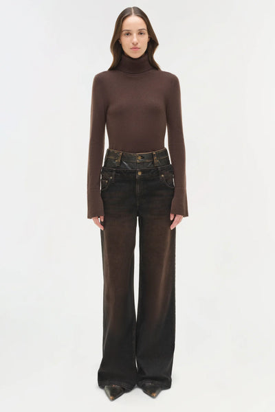 Fenwick Cashmere Turtleneck - Chocolate