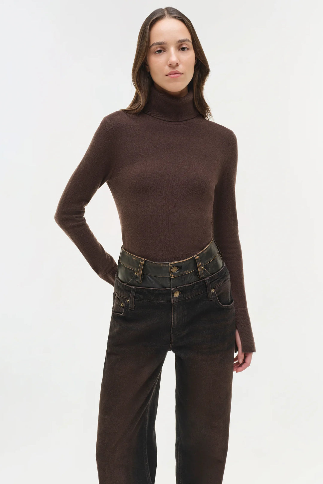 Fenwick Cashmere Turtleneck - Chocolate