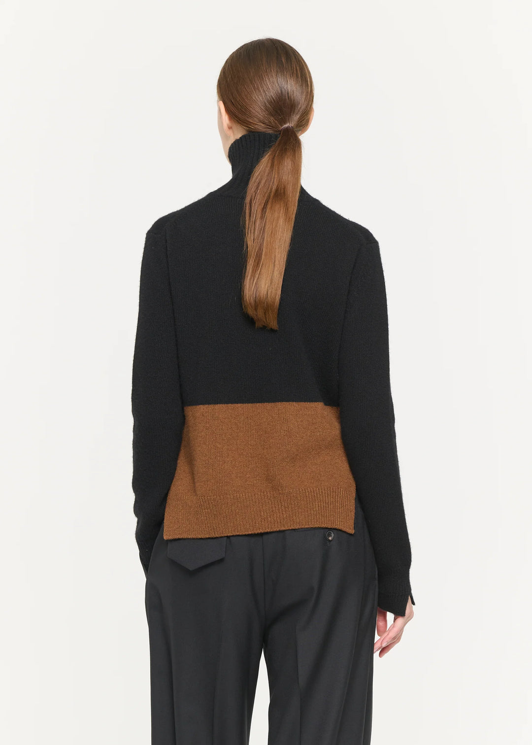 CASHMERE TURTLENECK SWEATER - Black Multi