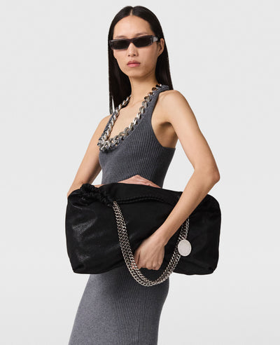 Falabella Drawstring Tote Bag - Black