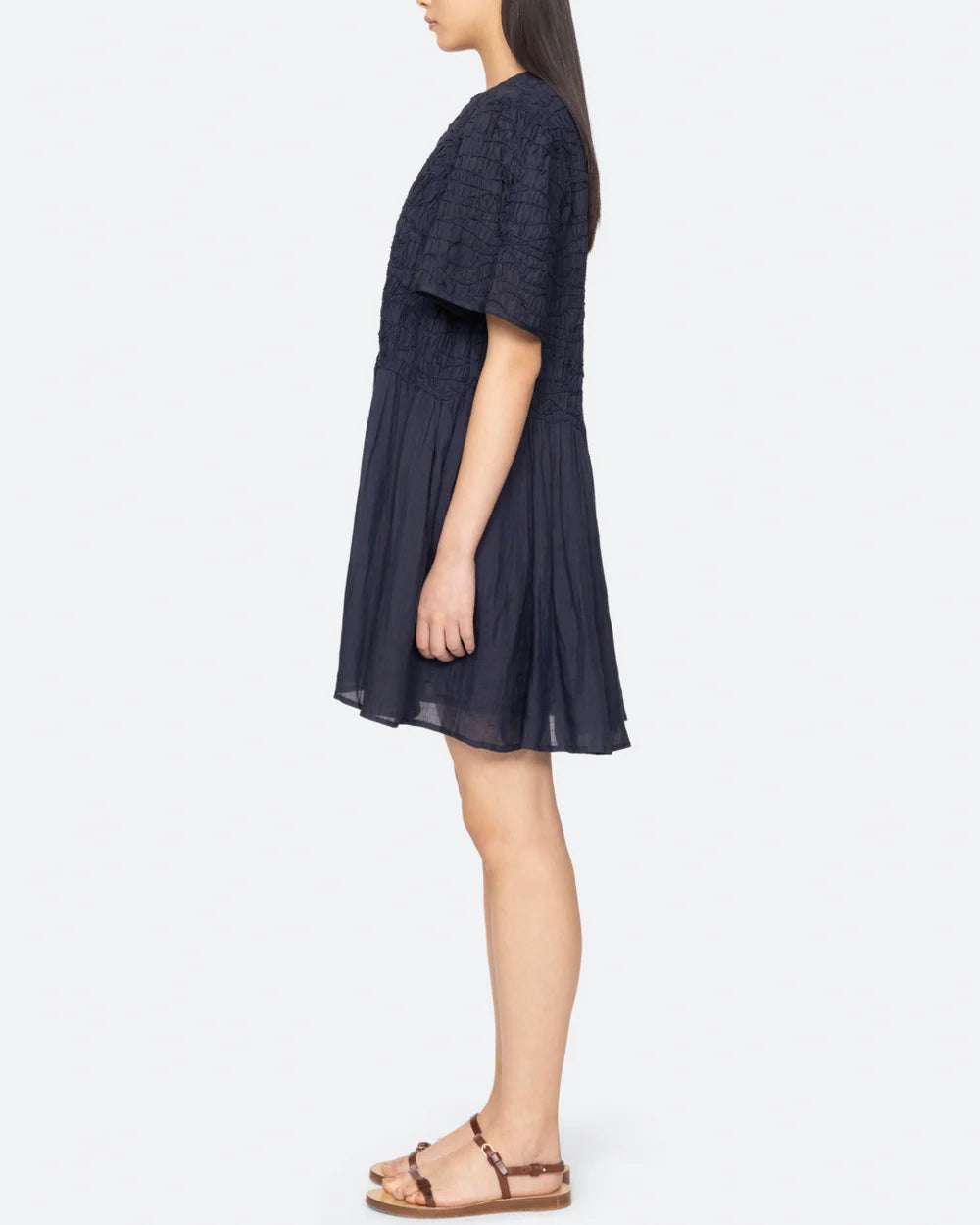 SEA - Imogen Solid Dress - Navy