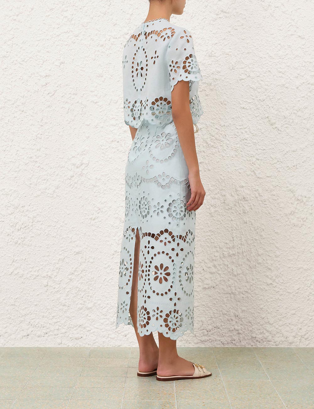 Awaken Embroidered Skirt - Mint