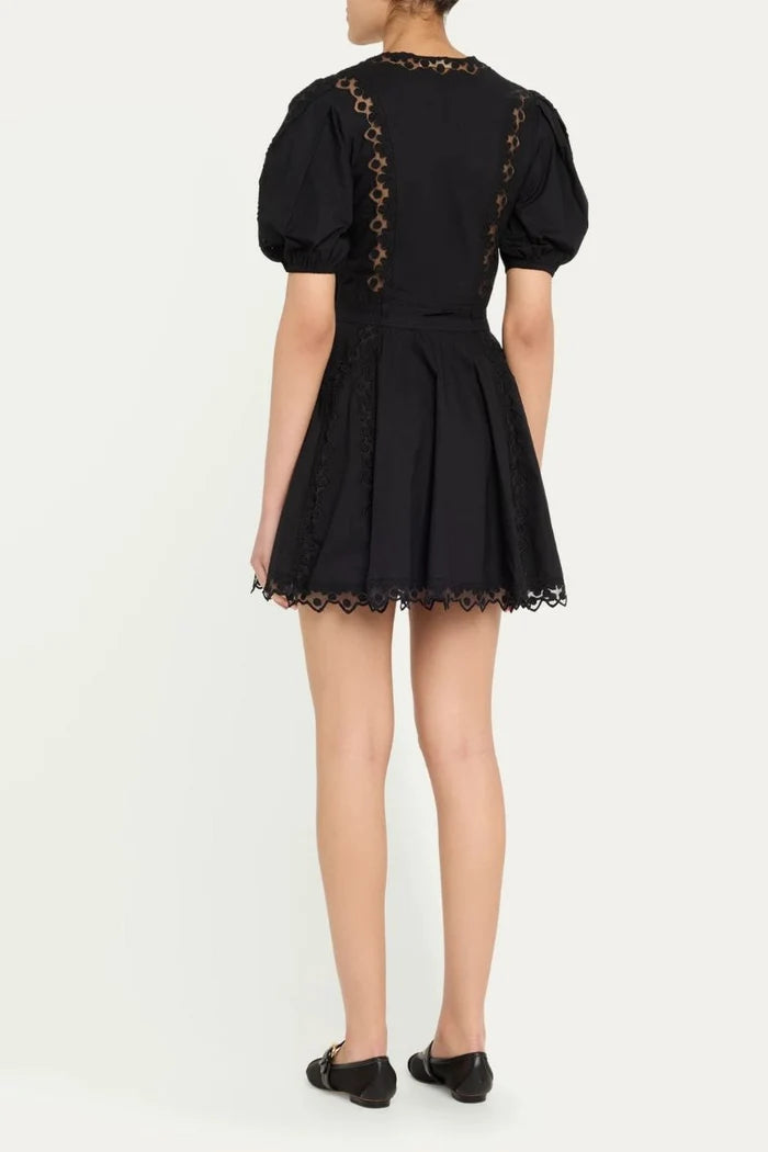 Camila Short Sleeve Mini Dress - Black