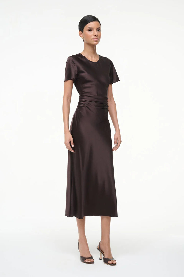 MARCEL SILK DRESS - EARTH