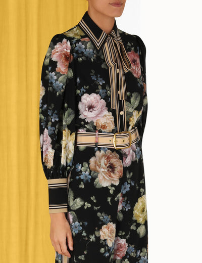 LUMINOSITY TROUSER - Multi Floral Black
