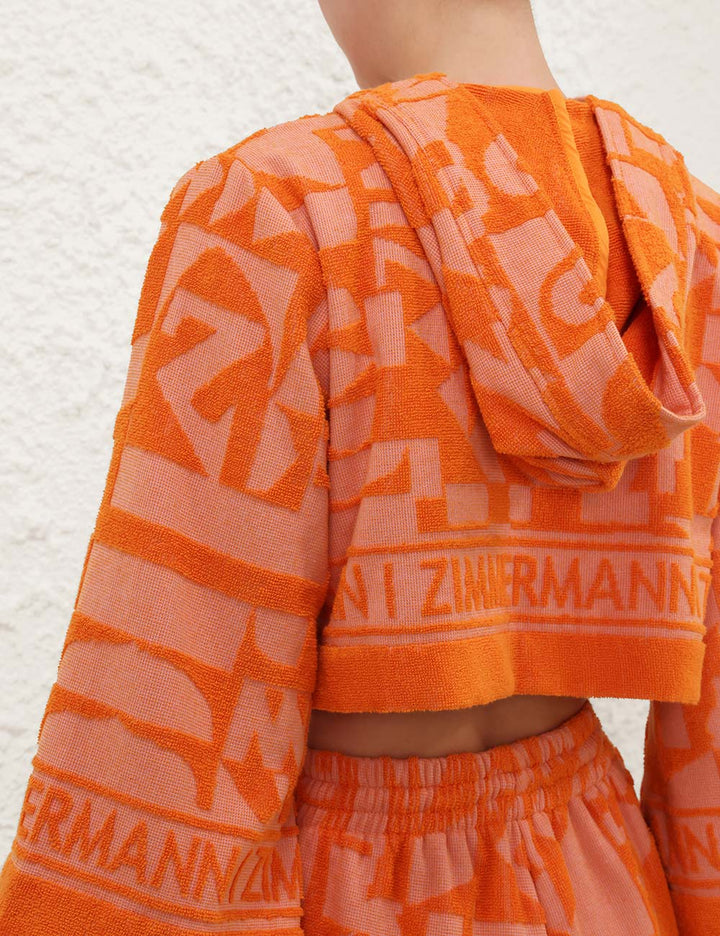 Solstice Towelling Top - Orange