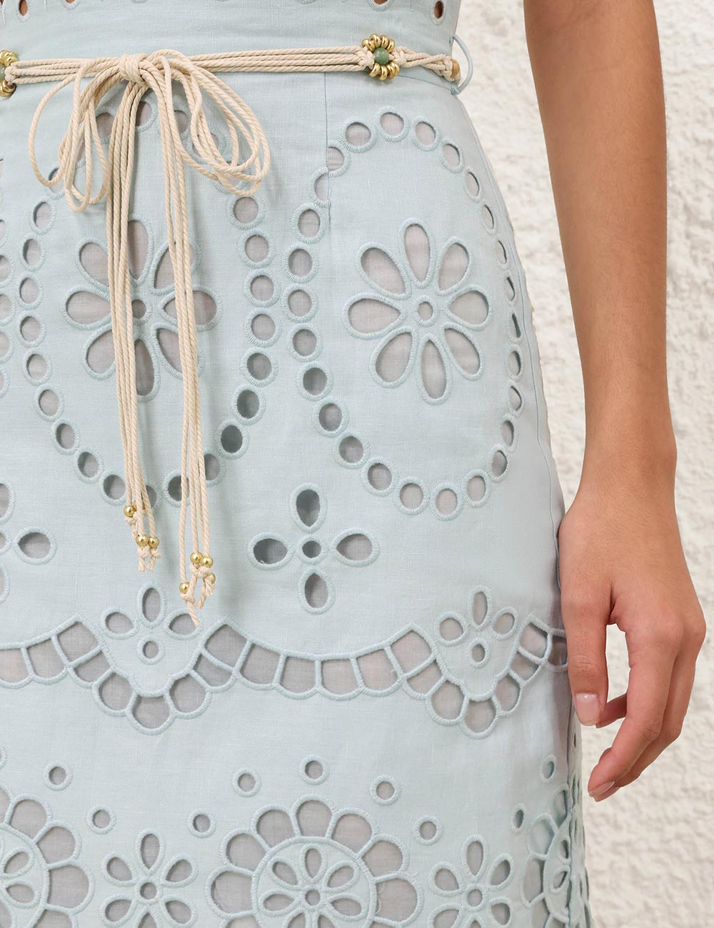 Awaken Embroidered Skirt - Mint