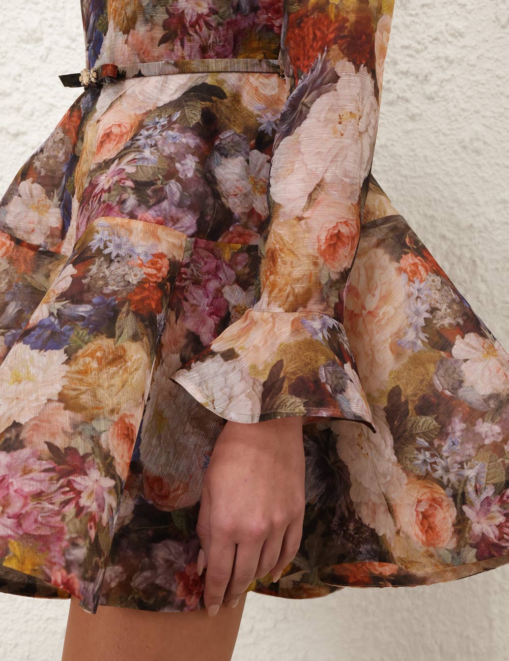 Alchemy Peplum Mini Dress - Pink Multi