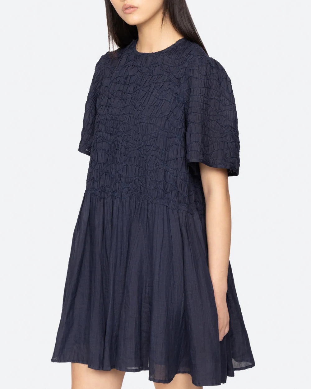 SEA - Imogen Solid Dress - Navy