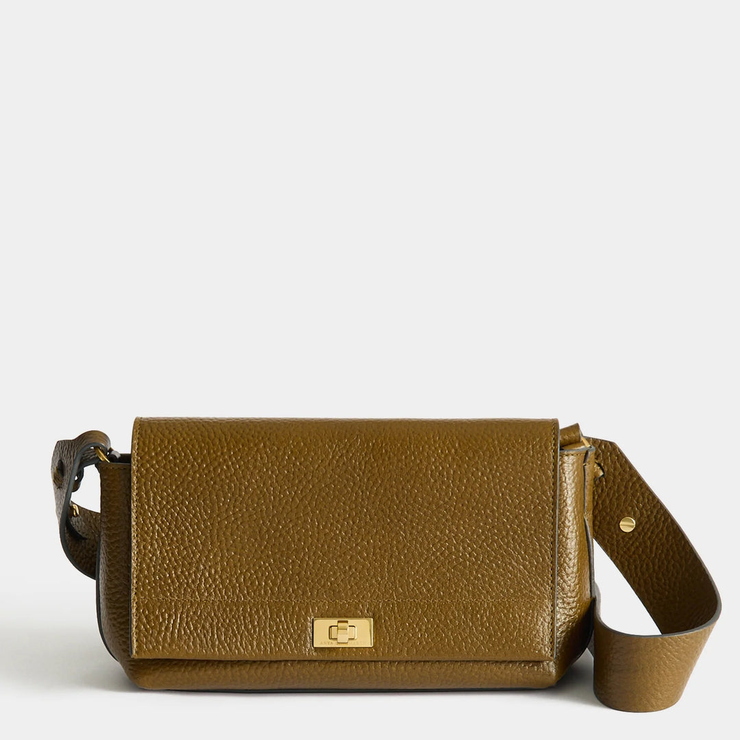 Mortimer Cross-body Leather and Suede in Nori Green