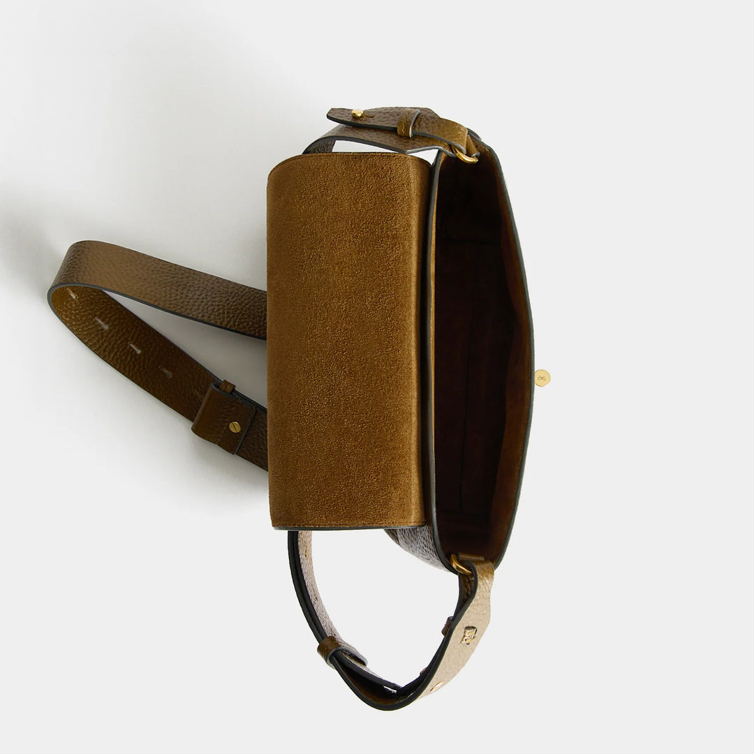 Mortimer Cross-body Leather and Suede in Nori Green
